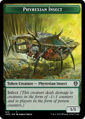 Phyrexian Wurm // Phyrexian Insect Double-Sided Token [Phyrexia: All Will Be One Commander Tokens] | Amazing Games TCG