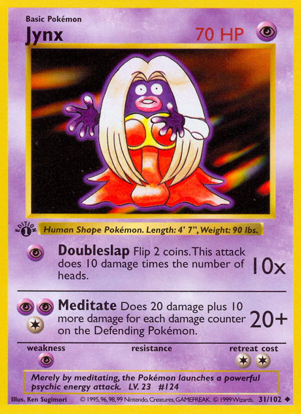 Jynx (31/102) (Shadowless) [Base Set 1st Edition] | Amazing Games TCG