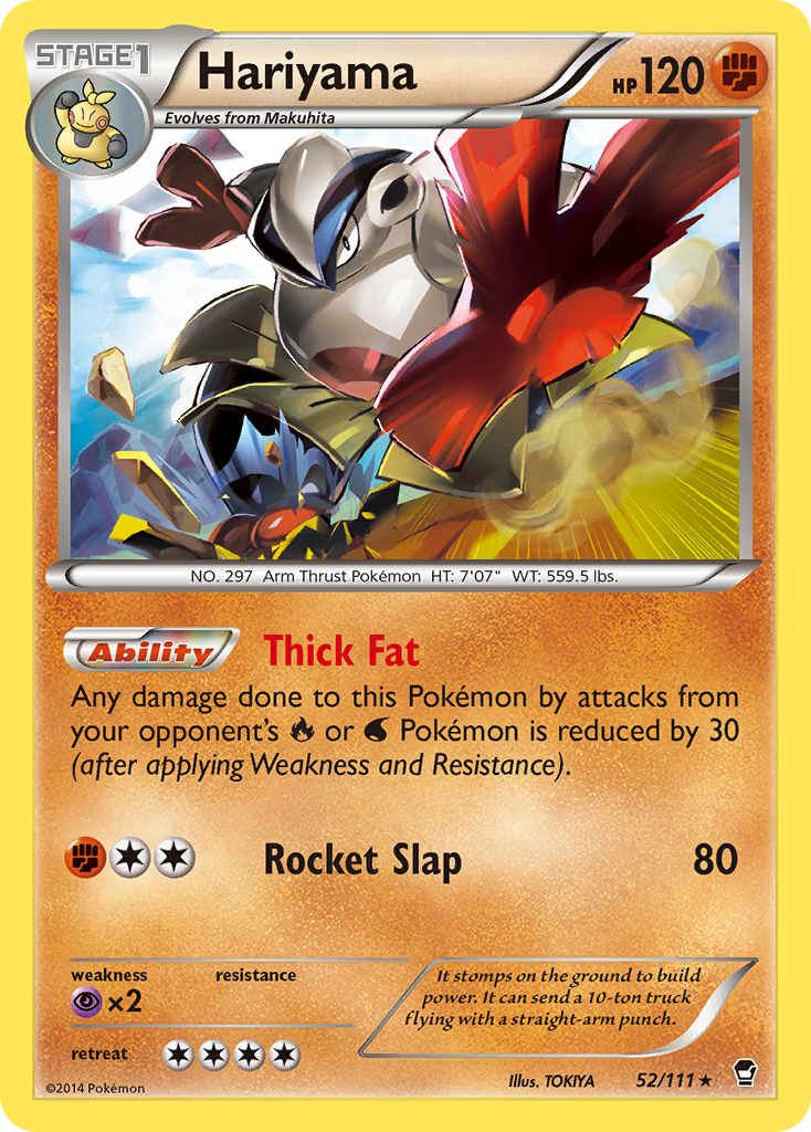 Hariyama (52/111) [XY: Furious Fists] | Amazing Games TCG