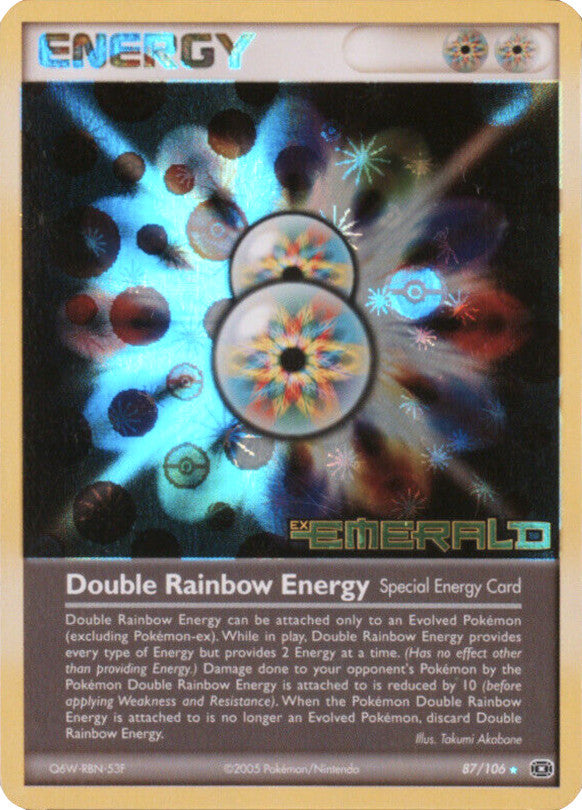 Double Rainbow Energy (87/106) (Stamped) [EX: Emerald] | Amazing Games TCG