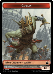 Goblin (0008) // Beast Double-Sided Token [Ravnica Remastered Tokens] | Amazing Games TCG