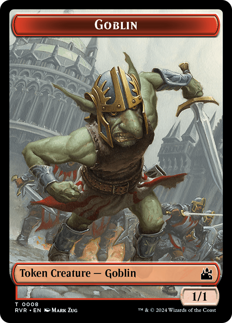 Goblin (0008) // Angel (0003) Double-Sided Token [Ravnica Remastered Tokens] | Amazing Games TCG