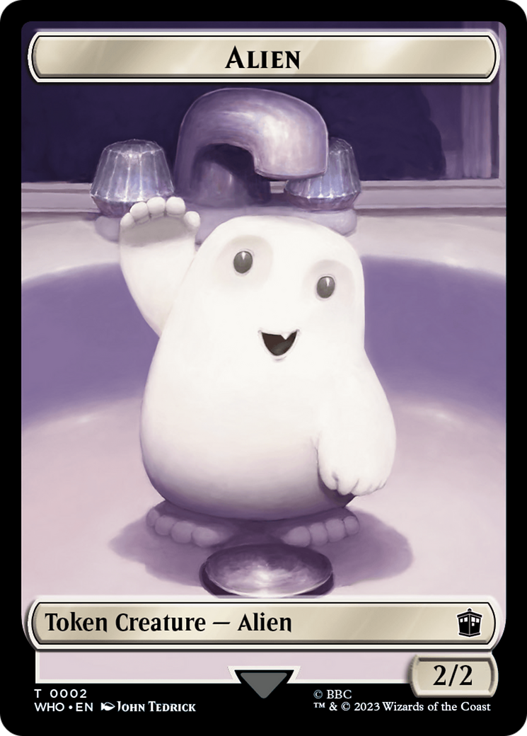 Alien // Clue (0023) Double-Sided Token [Doctor Who Tokens] | Amazing Games TCG