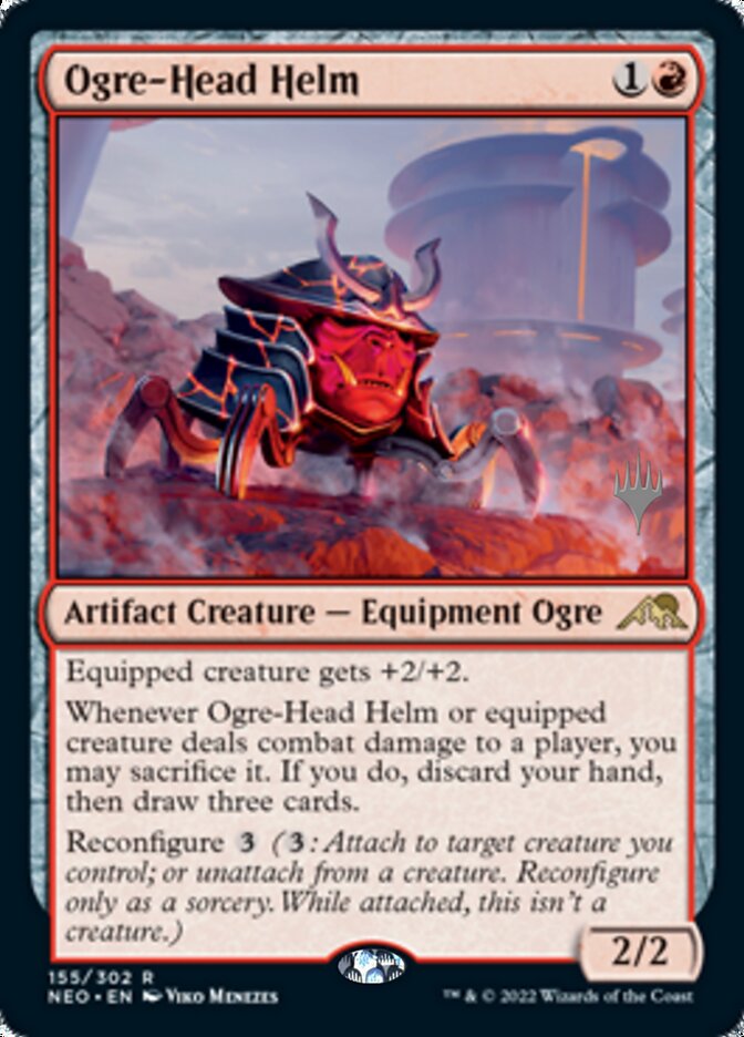 Ogre-Head Helm (Promo Pack) [Kamigawa: Neon Dynasty Promos] | Amazing Games TCG