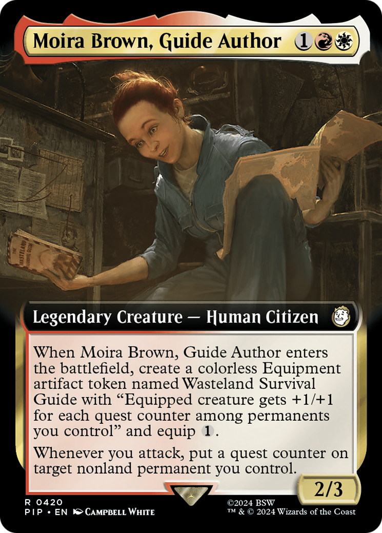Moira Brown, Guide Author (Extended Art) [Fallout] | Amazing Games TCG