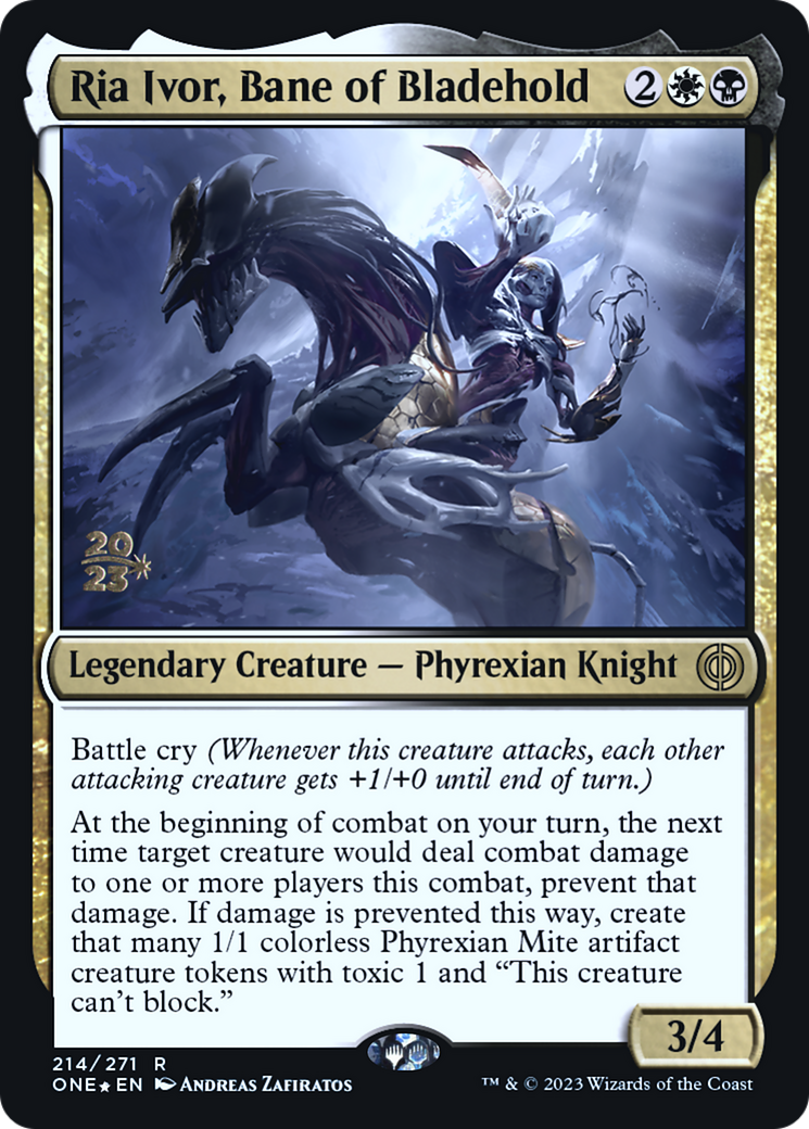 Ria Ivor, Bane of Bladehold [Phyrexia: All Will Be One Prerelease Promos] | Amazing Games TCG