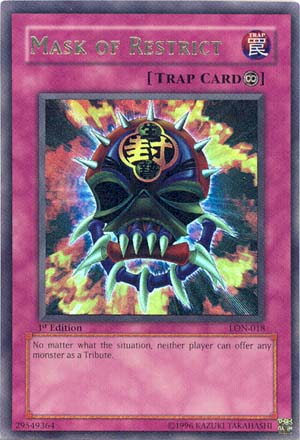 Mask of Restrict [LON-018] Ultra Rare | Amazing Games TCG