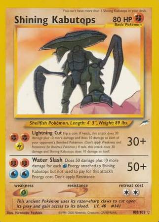 Shining Kabutops (108/105) [Neo Destiny Unlimited] | Amazing Games TCG