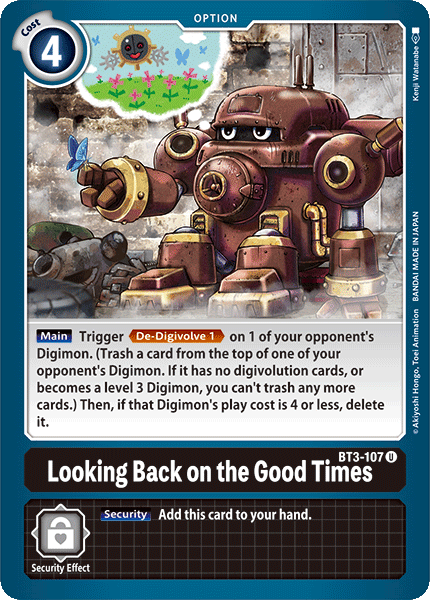 Looking Back on the Good Times [BT3-107] [Release Special Booster Ver.1.0] | Amazing Games TCG