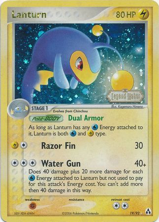 Lanturn (19/92) (Stamped) [EX: Legend Maker] | Amazing Games TCG