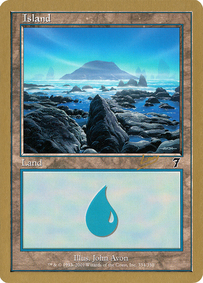 Island (rl334) (Raphael Levy) [World Championship Decks 2002] | Amazing Games TCG