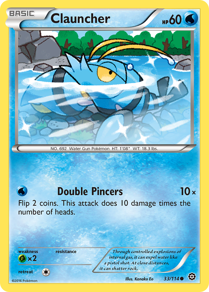 Clauncher (33/114) [XY: Steam Siege] | Amazing Games TCG