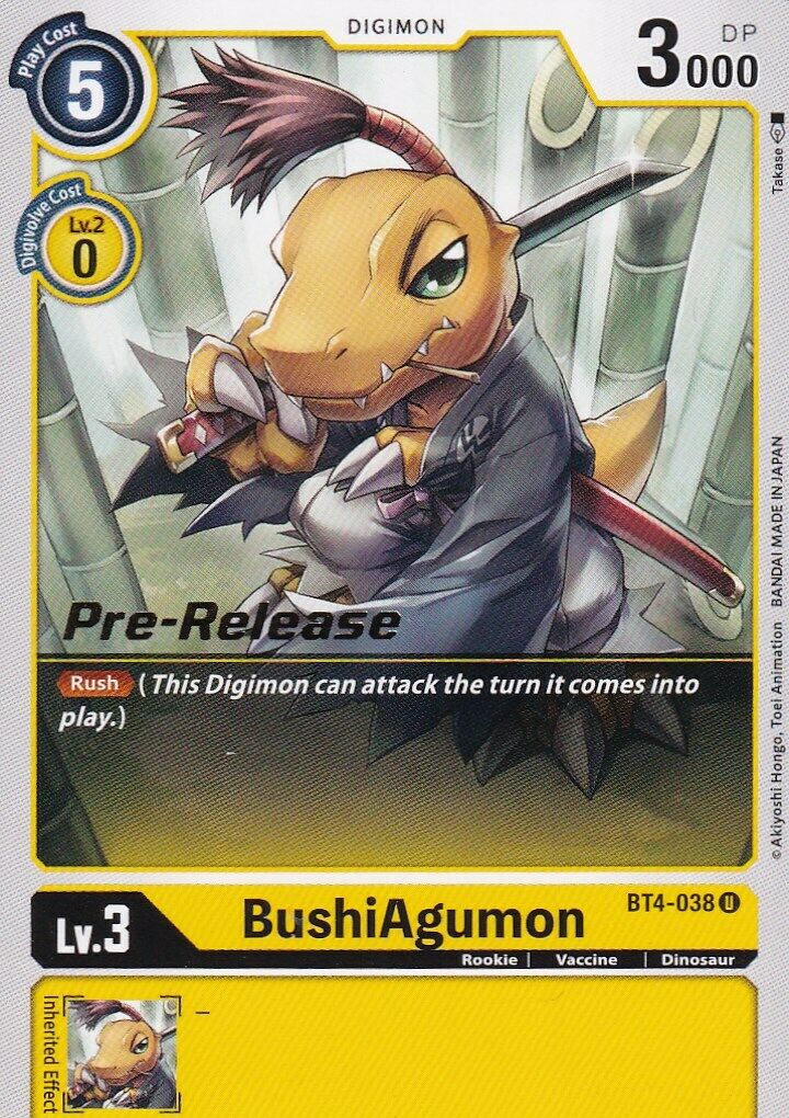 BushiAgumon [BT4-038] [Great Legend Pre-Release Promos] | Amazing Games TCG