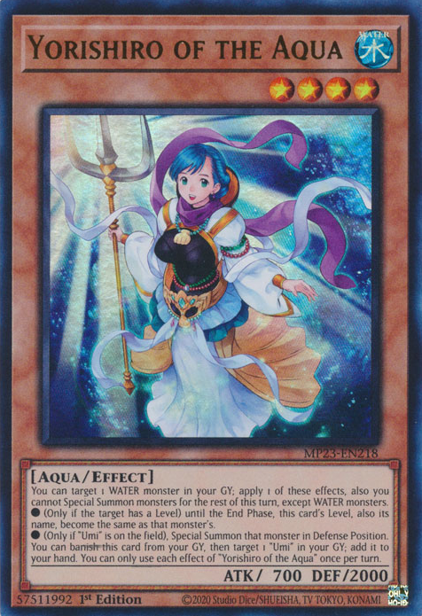 Yorishiro of the Aqua [MP23-EN218] Ultra Rare | Amazing Games TCG