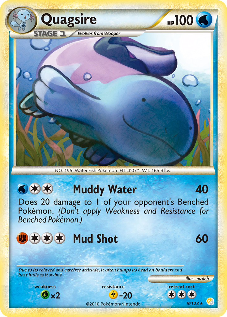 Quagsire (9/123) [HeartGold & SoulSilver: Base Set] | Amazing Games TCG