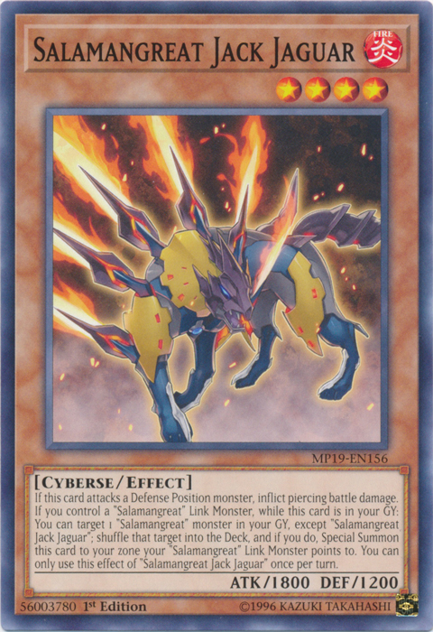 Salamangreat Jack Jaguar [MP19-EN156] Common | Amazing Games TCG