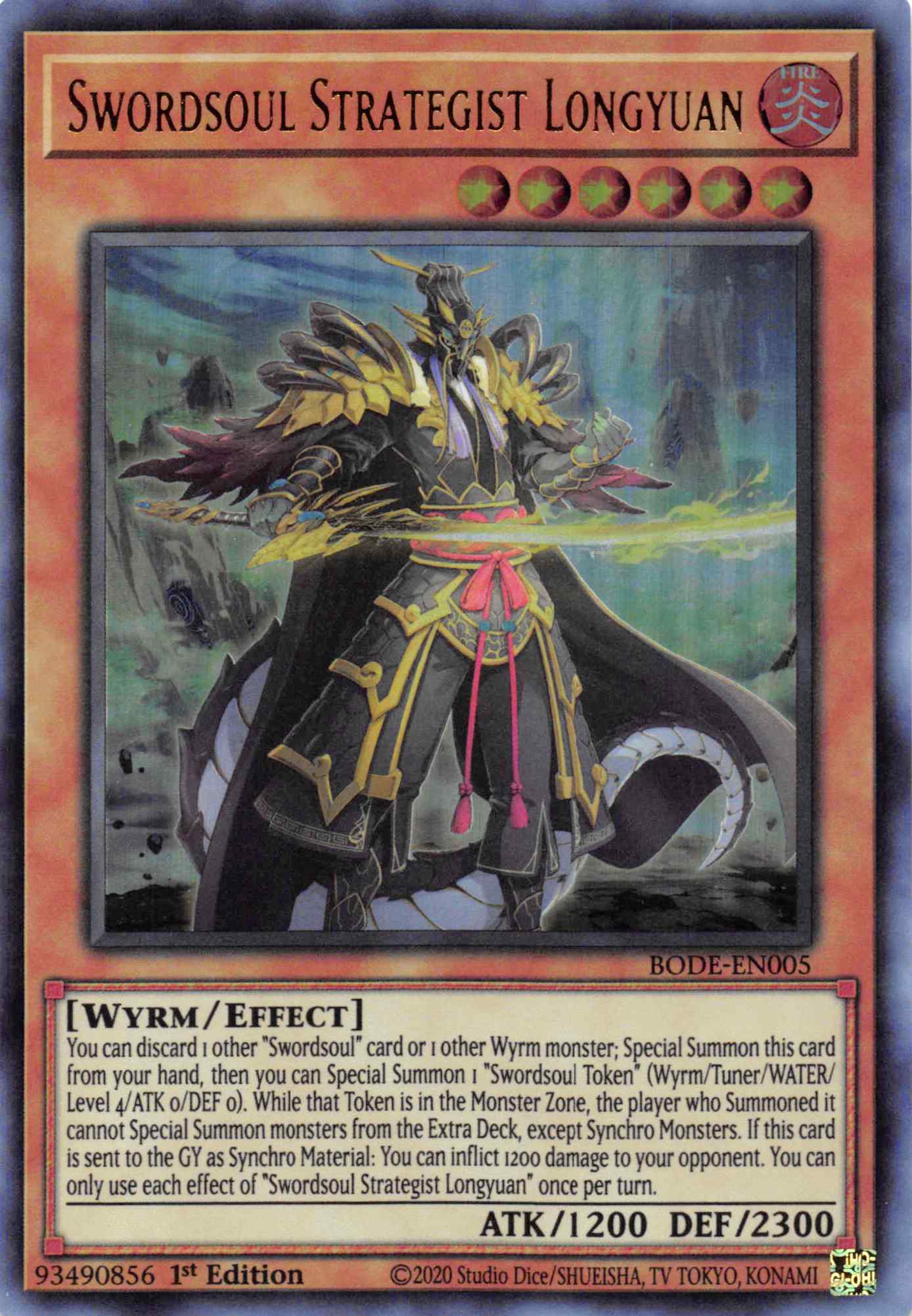 Swordsoul Strategist Longyuan [BODE-EN005] Ultra Rare | Amazing Games TCG