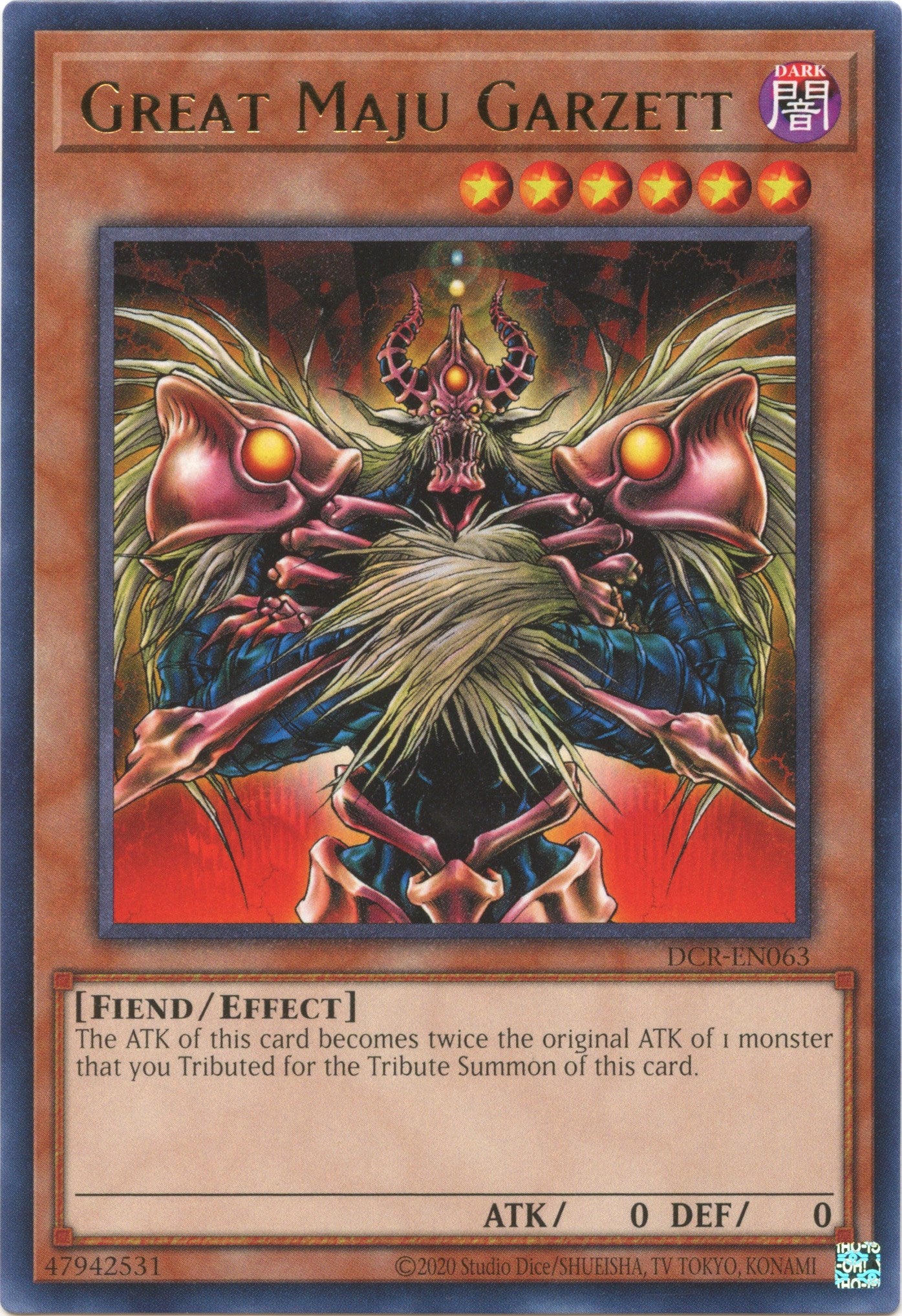 Great Maju Garzett (25th Anniversary) [DCR-EN063] Rare | Amazing Games TCG