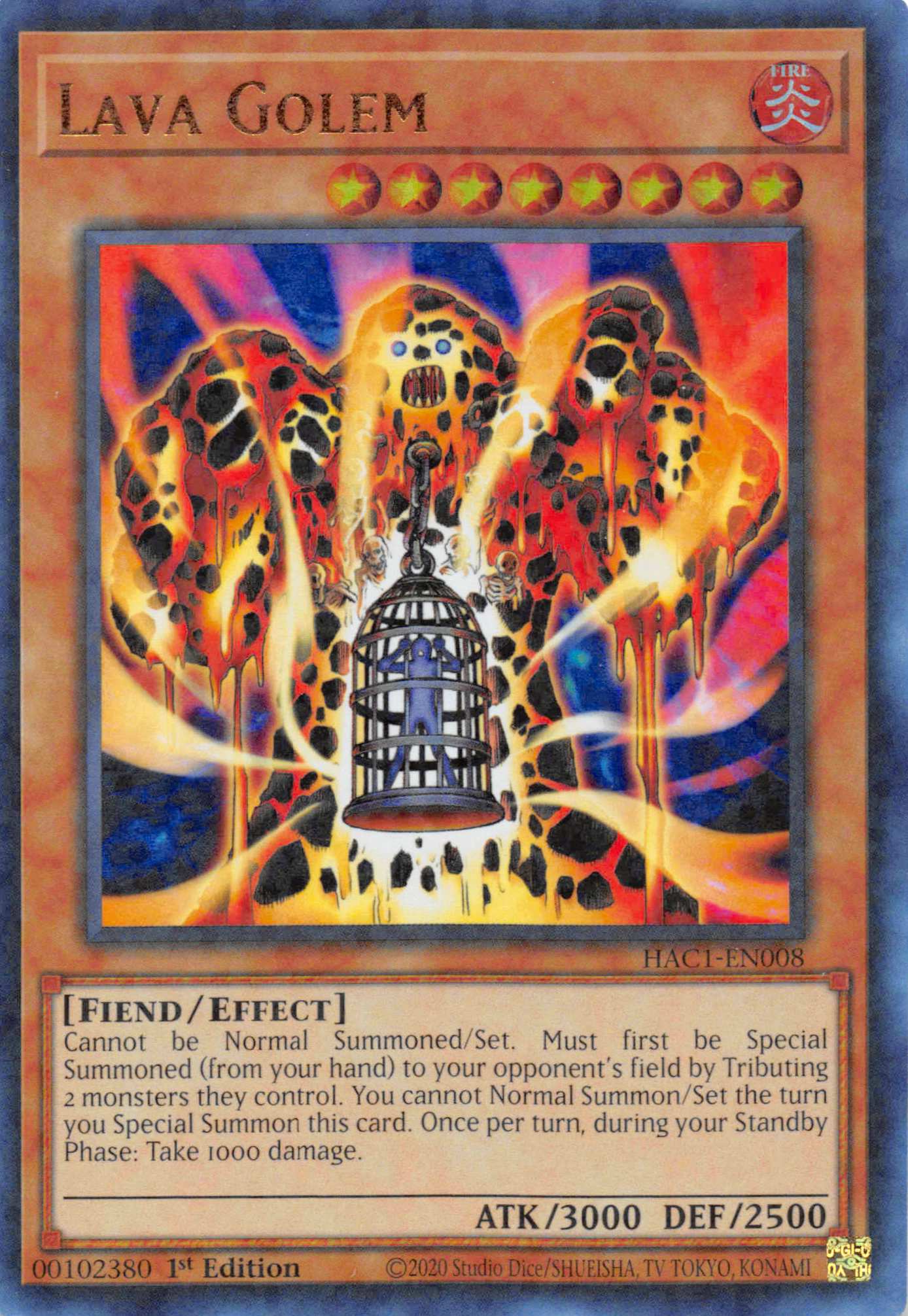 Lava Golem (Duel Terminal) [HAC1-EN008] Parallel Rare | Amazing Games TCG