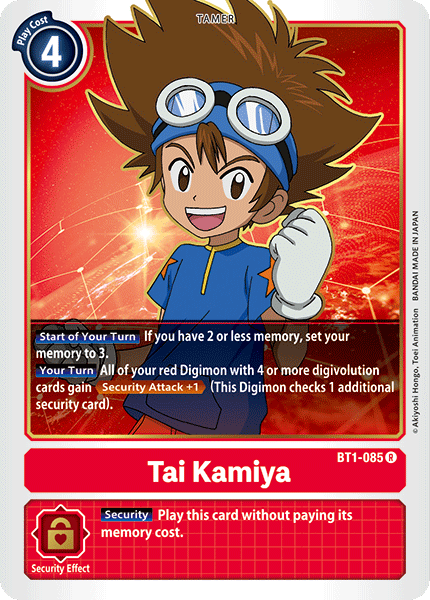 Tai Kamiya [BT1-085] [Release Special Booster Ver.1.0] | Amazing Games TCG