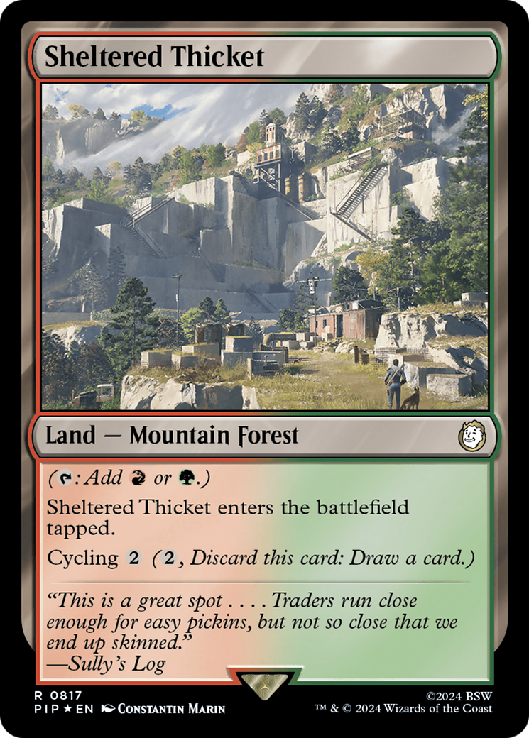 Sheltered Thicket (Surge Foil) [Fallout] | Amazing Games TCG