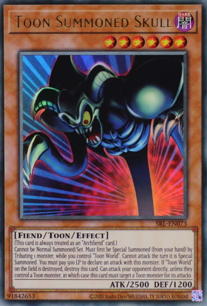 Toon Summoned Skull (25th Anniversary) [SRL-EN073] Ultra Rare | Amazing Games TCG