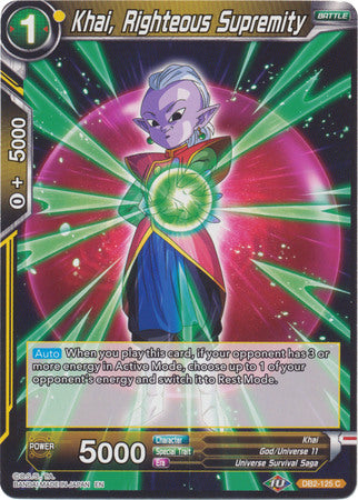 Khai, Righteous Supremity (DB2-125) [Divine Multiverse] | Amazing Games TCG