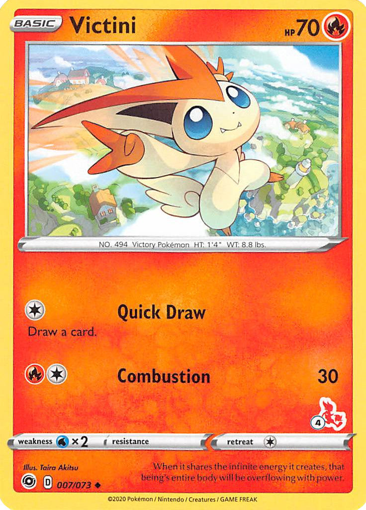 Victini (007/073) (Cinderace Stamp #4) [Battle Academy 2022] | Amazing Games TCG