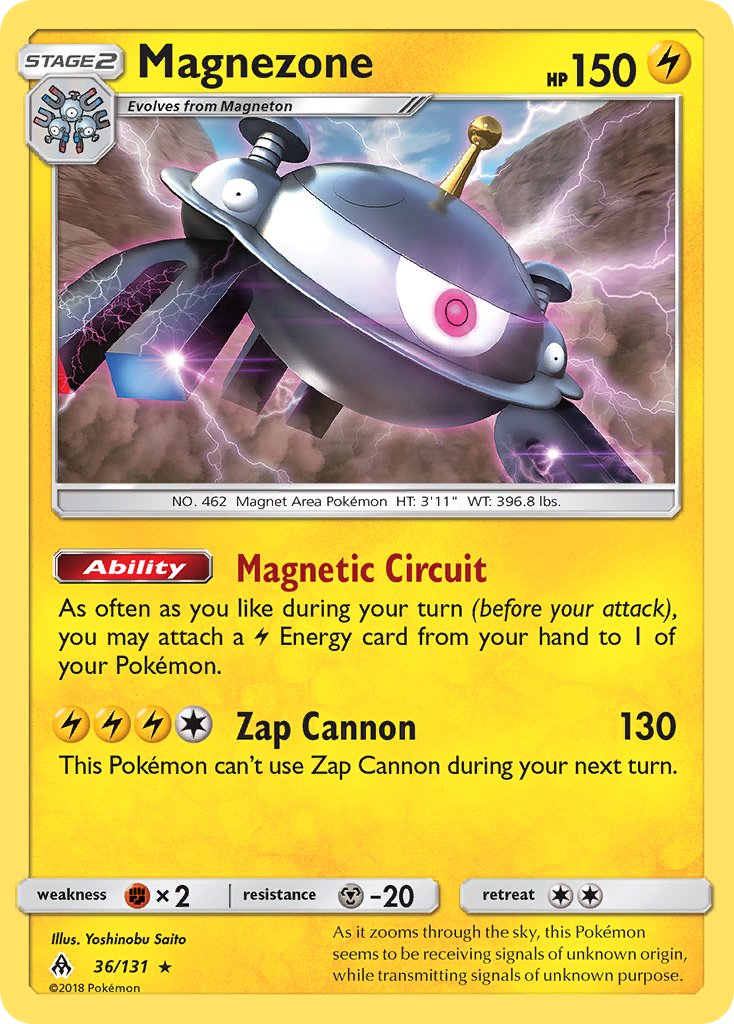 Magnezone (36/131) (Prerelease Kit Exclusive) (Theme Deck Exclusive) [Sun & Moon: Forbidden Light] | Amazing Games TCG