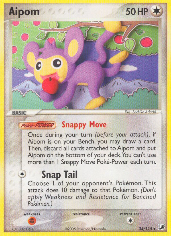 Aipom (34/115) [EX: Unseen Forces] | Amazing Games TCG