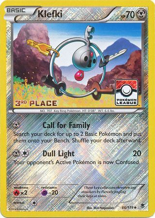 Klefki (66/119) (League Promo 3rd Place) [XY: Phantom Forces] | Amazing Games TCG