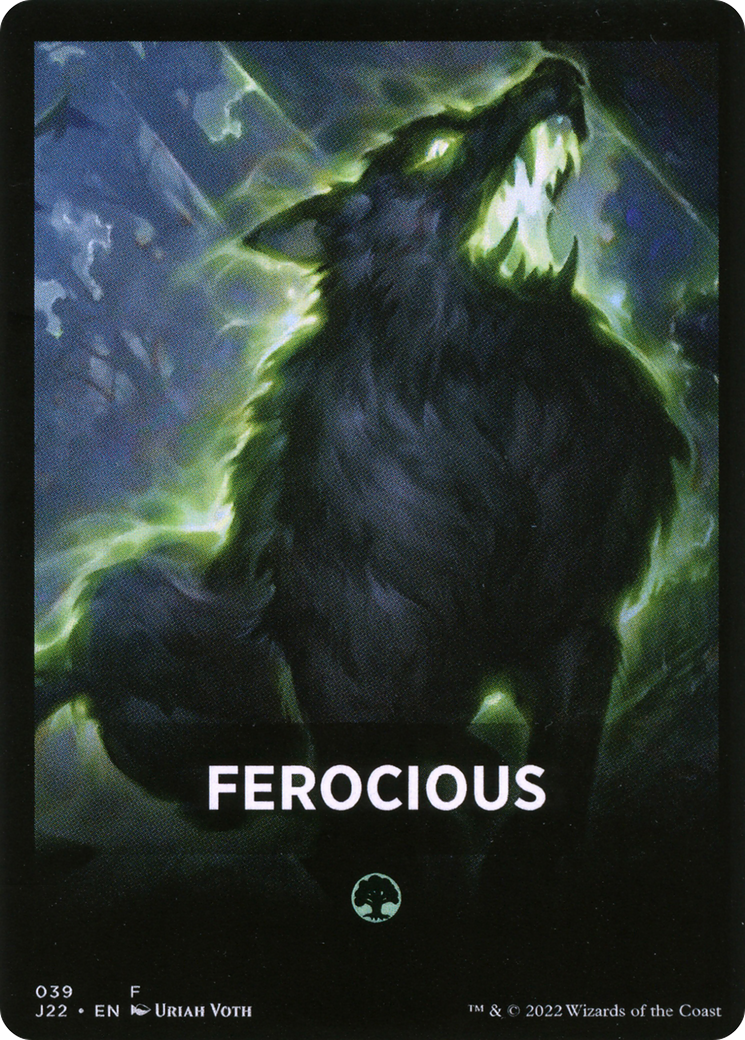 Ferocious Theme Card [Jumpstart 2022 Front Cards] | Amazing Games TCG