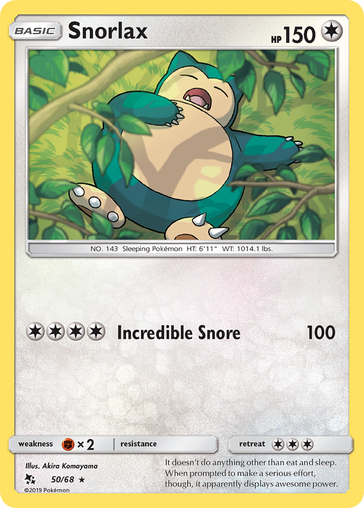 Snorlax (50/68) [Sun & Moon: Hidden Fates] | Amazing Games TCG