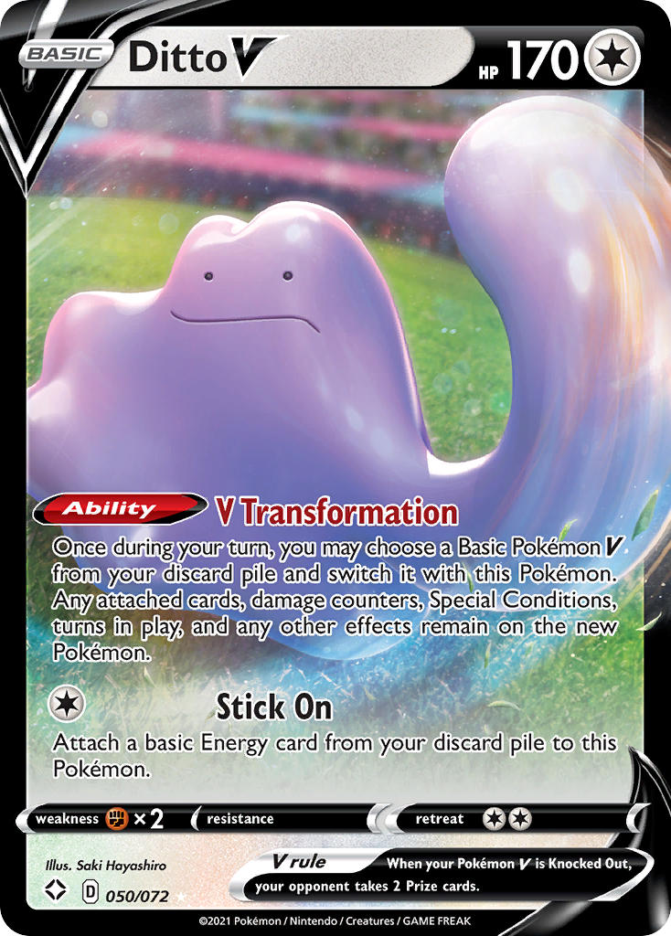 Ditto V (050/072) [Sword & Shield: Shining Fates] | Amazing Games TCG