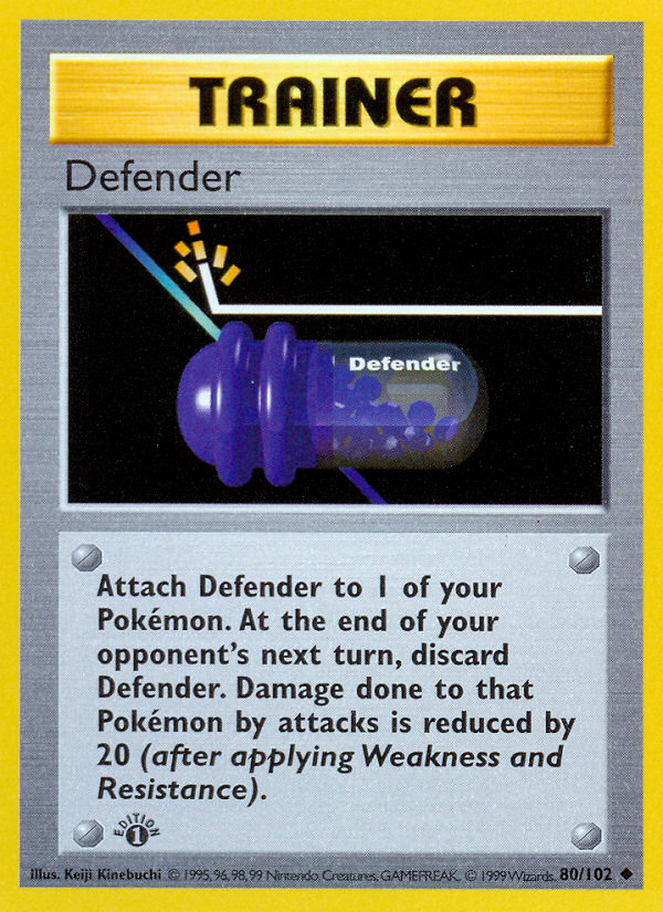 Defender (80/102) (Shadowless) [Base Set 1st Edition] | Amazing Games TCG