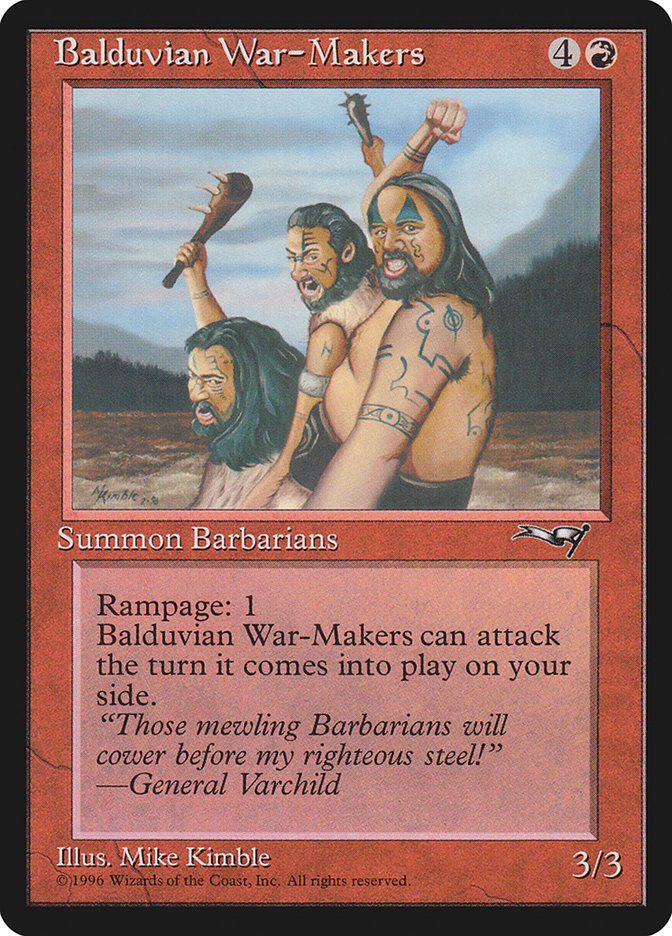 Balduvian War-Makers (Treeline Background) [Alliances] | Amazing Games TCG