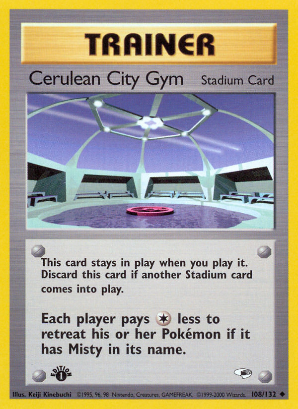 Cerulean City Gym (108/132) [Gym Heroes 1st Edition] | Amazing Games TCG
