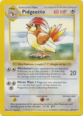 Pidgeotto (22/102) [Base Set Shadowless Unlimited] | Amazing Games TCG