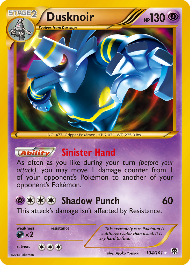 Dusknoir (104/101) [Black & White: Plasma Blast] | Amazing Games TCG