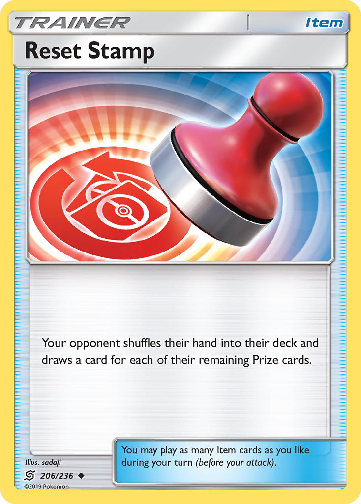 Reset Stamp (206/236) [Sun & Moon: Unified Minds] | Amazing Games TCG