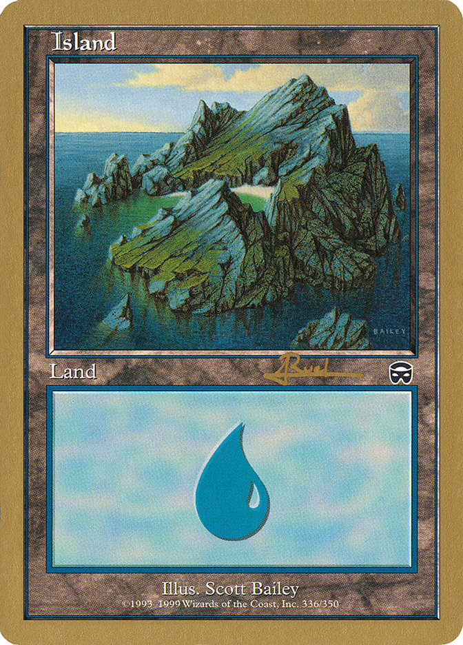 Island (ar336a) (Antoine Ruel) [World Championship Decks 2001] | Amazing Games TCG