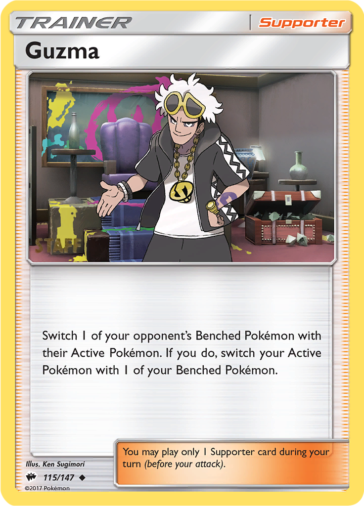 Guzma (115/147) (Regional Championships Staff) [Sun & Moon: Burning Shadows] | Amazing Games TCG