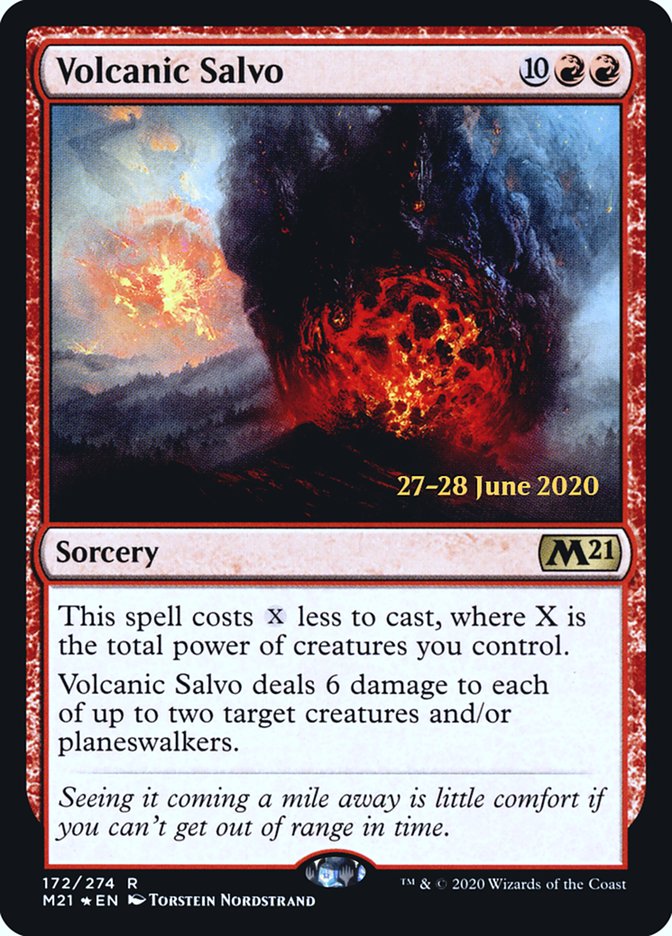 Volcanic Salvo  [Core Set 2021 Prerelease Promos] | Amazing Games TCG