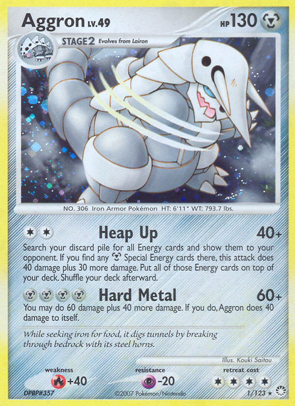 Aggron (1/123) [Diamond & Pearl: Mysterious Treasures] | Amazing Games TCG