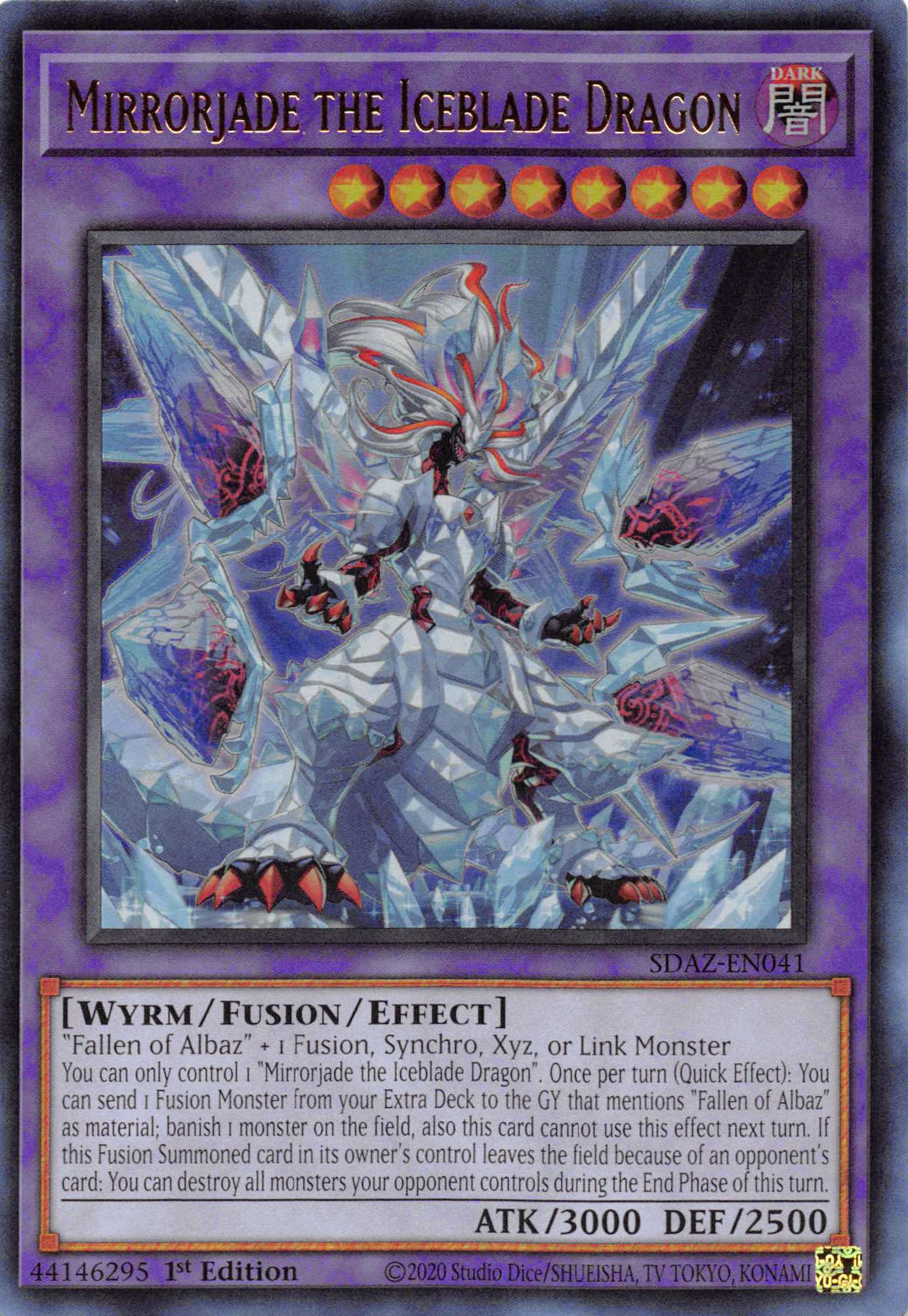 Mirrorjade the Iceblade Dragon [SDAZ-EN041] Ultra Rare | Amazing Games TCG