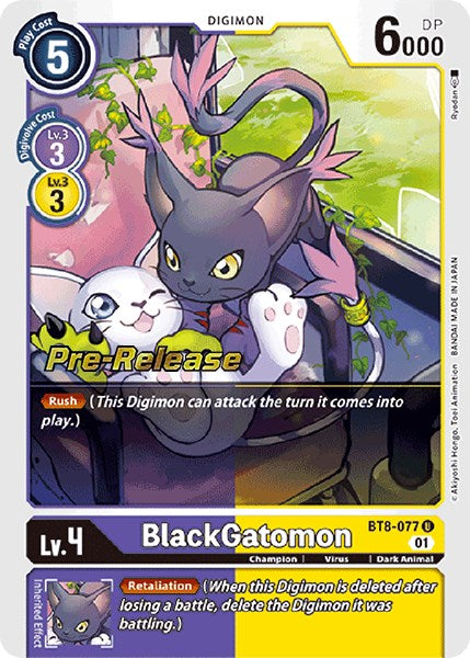 BlackGatomon [BT8-077] [New Awakening Pre-Release Cards] | Amazing Games TCG