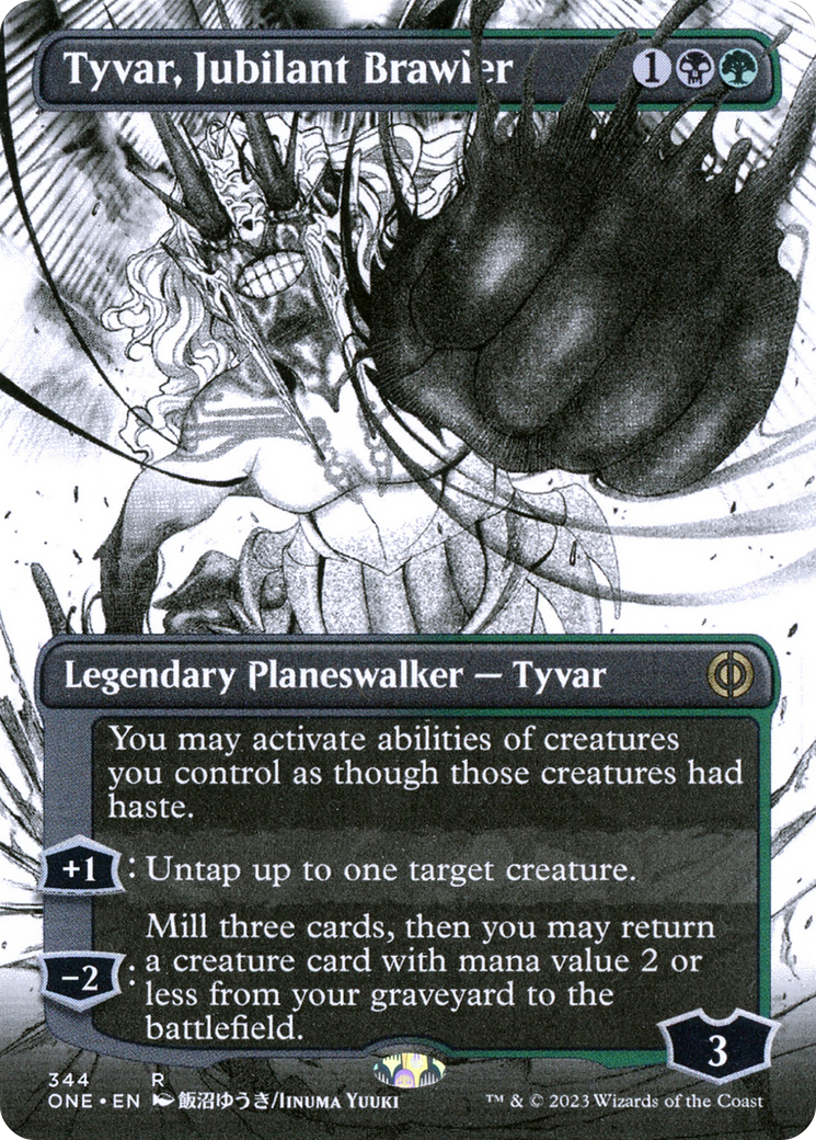 Tyvar, Jubilant Brawler (Borderless Manga) [Phyrexia: All Will Be One] | Amazing Games TCG