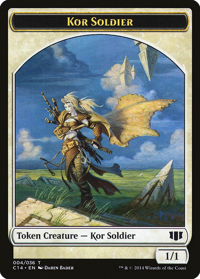 Kor Soldier // Pegasus Double-sided Token [Commander 2014 Tokens] | Amazing Games TCG