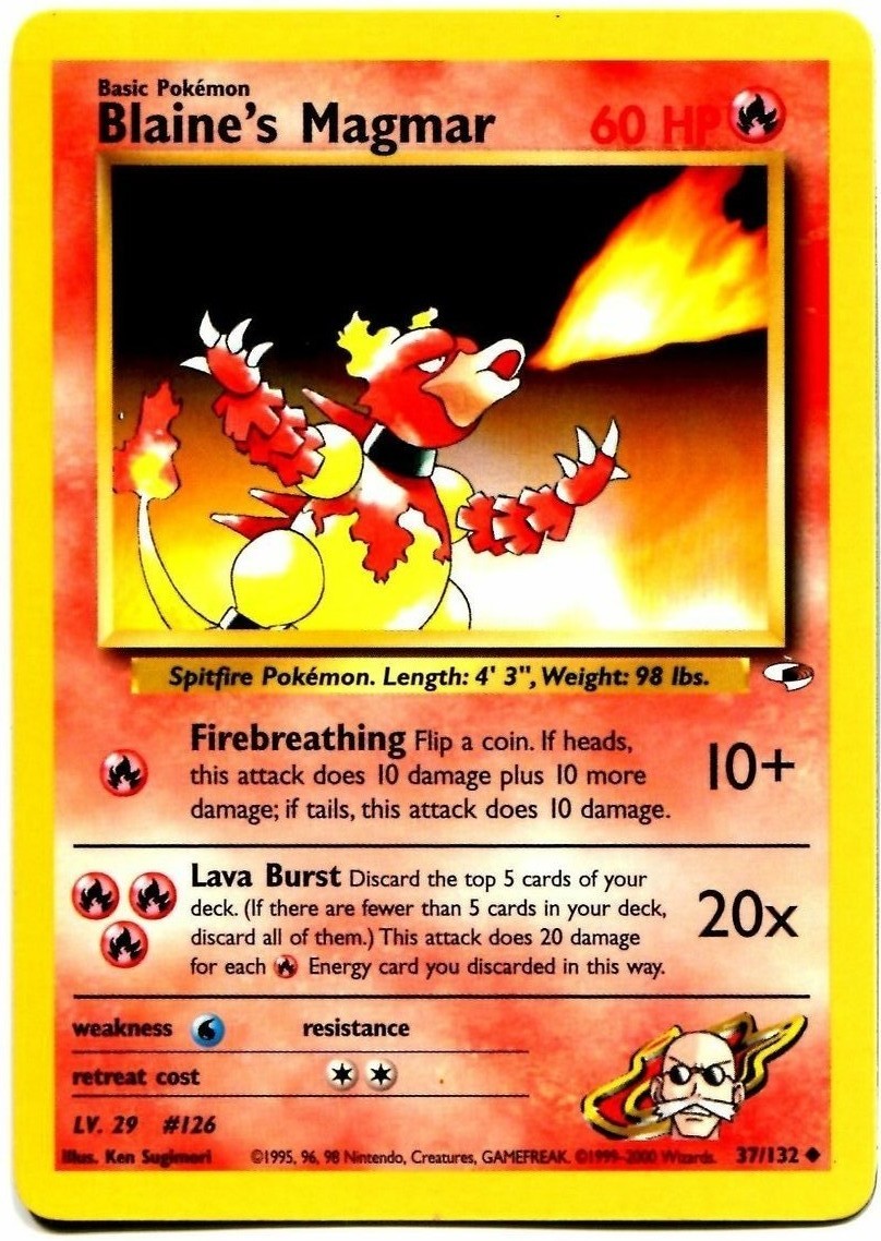 Blaine's Magmar (37/132) [Gym Heroes Unlimited] | Amazing Games TCG