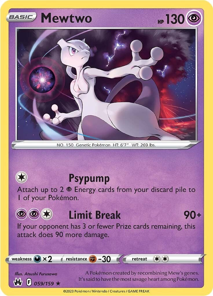 Mewtwo (059/159) [Sword & Shield: Crown Zenith] | Amazing Games TCG